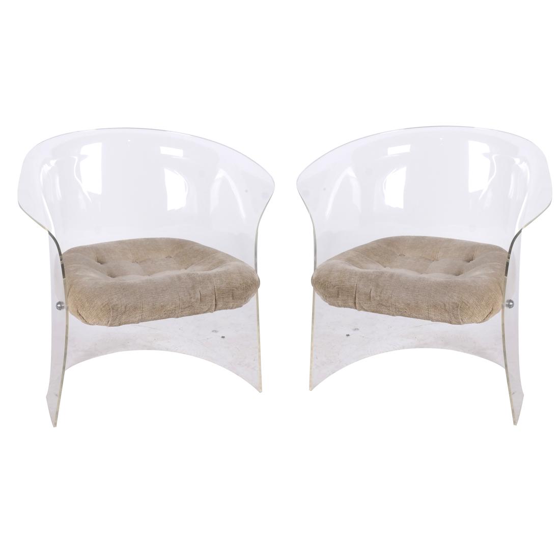 20th C. Modern Lucite Chairs (1 of 6)