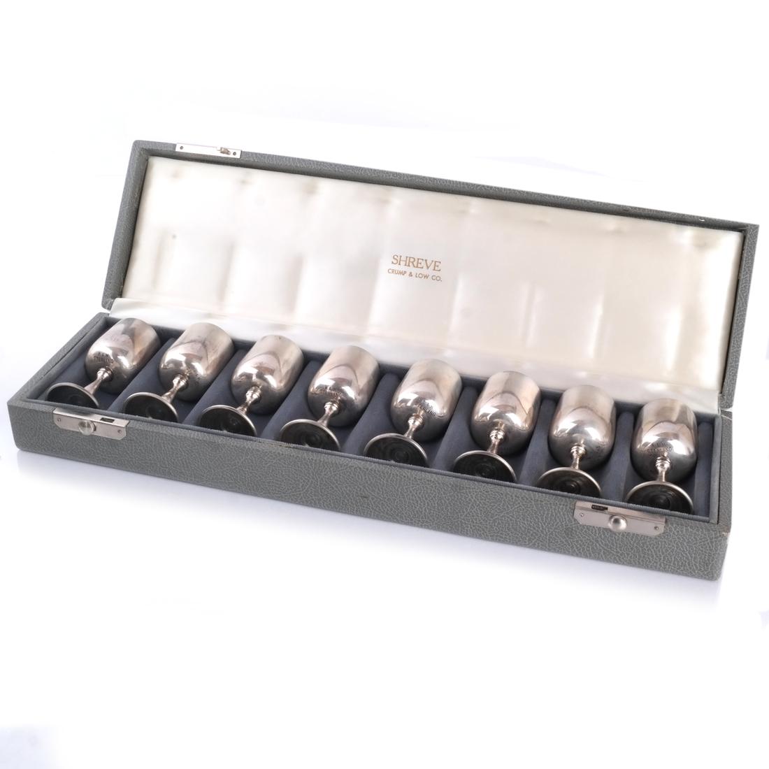 Sterling Silver 8 Cordials, Original Box (1 of 3)