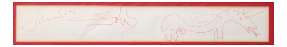 Salvador Dali: Red & White Drawing (1 of 7)