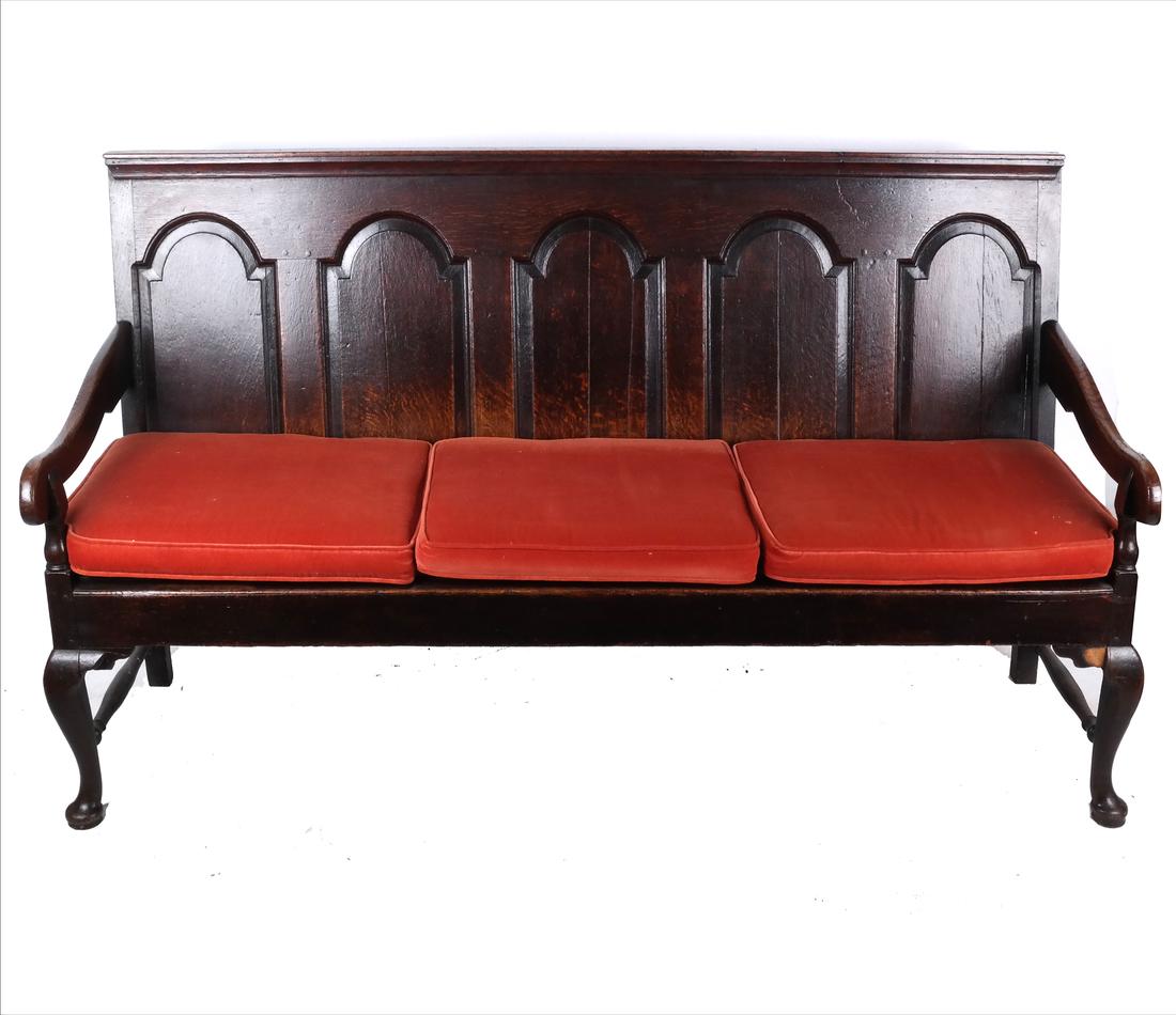 Antique English Oak Settee/Settle (1 of 6)
