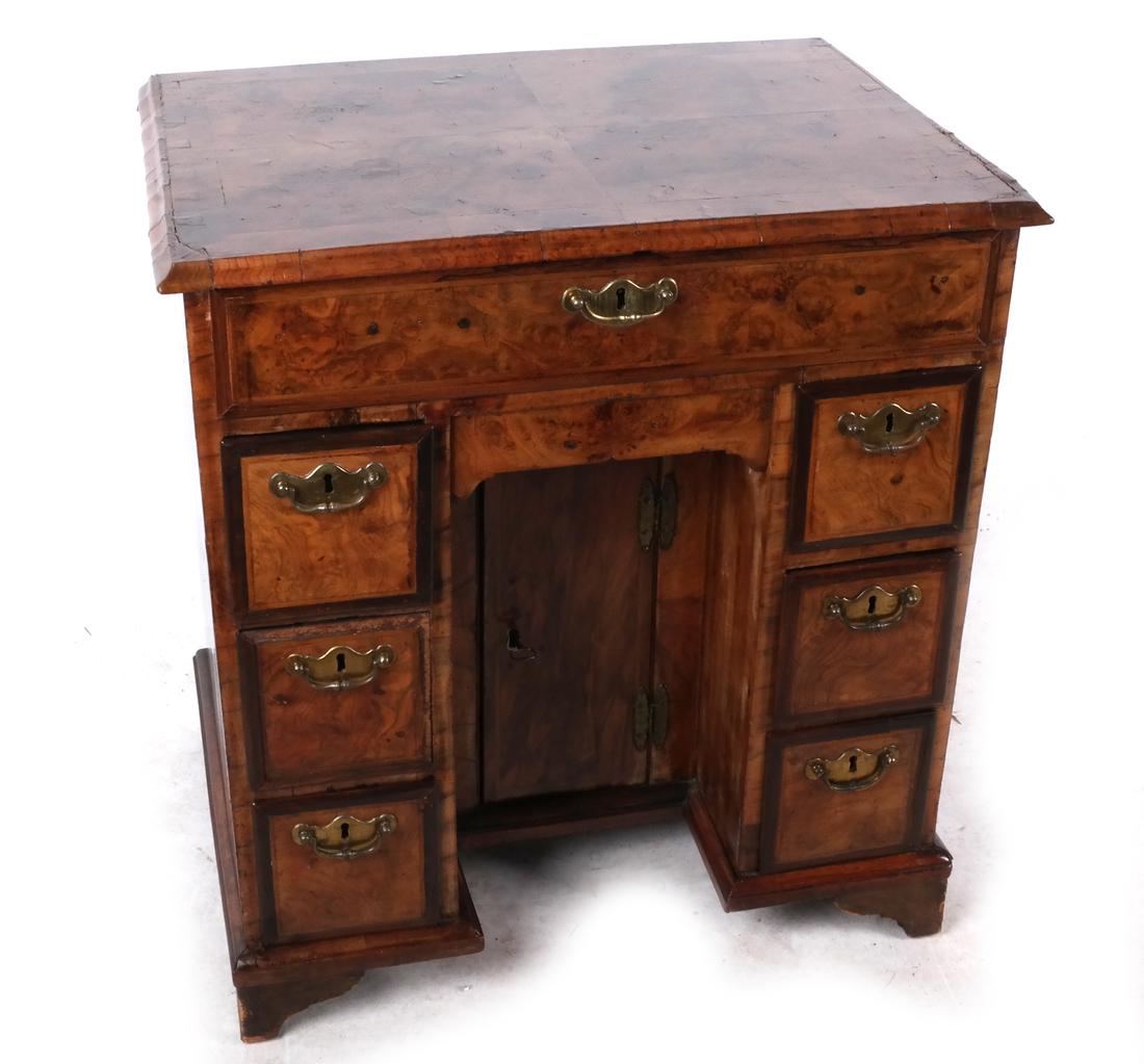 Queen Anne-Style Burl Walnut Desk (1 of 10)
