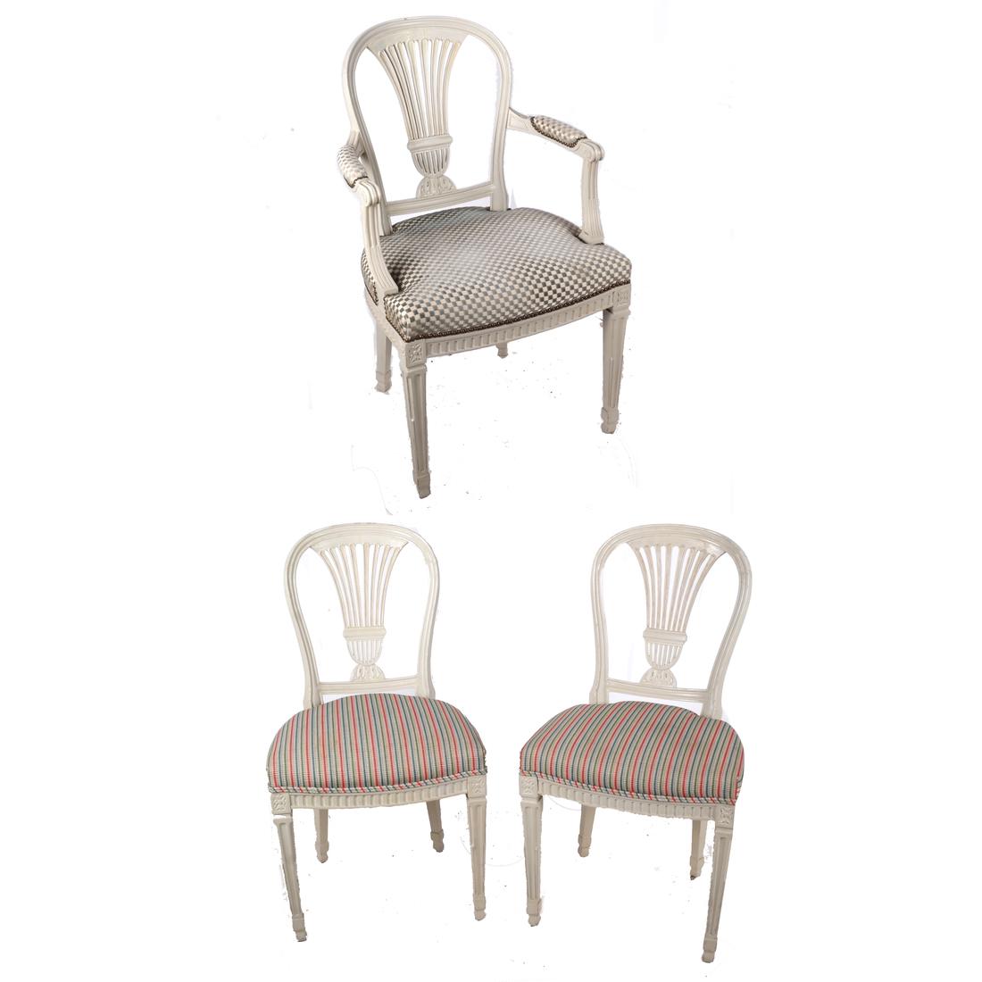 12 Neo-Classical Painted Dining Chairs (1 of 10)
