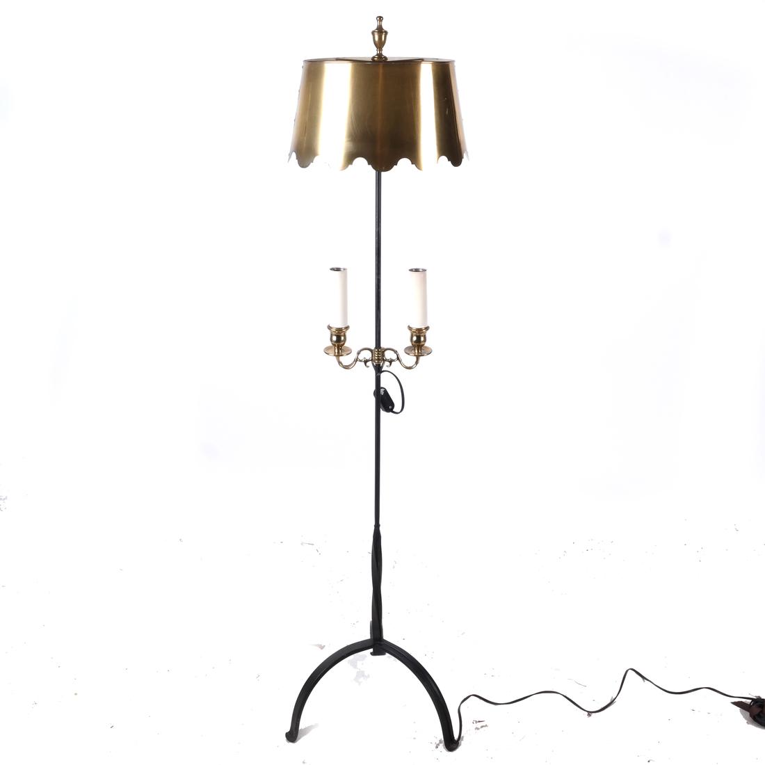 Brass & Iron Candelabra Floor Lamp (1 of 4)