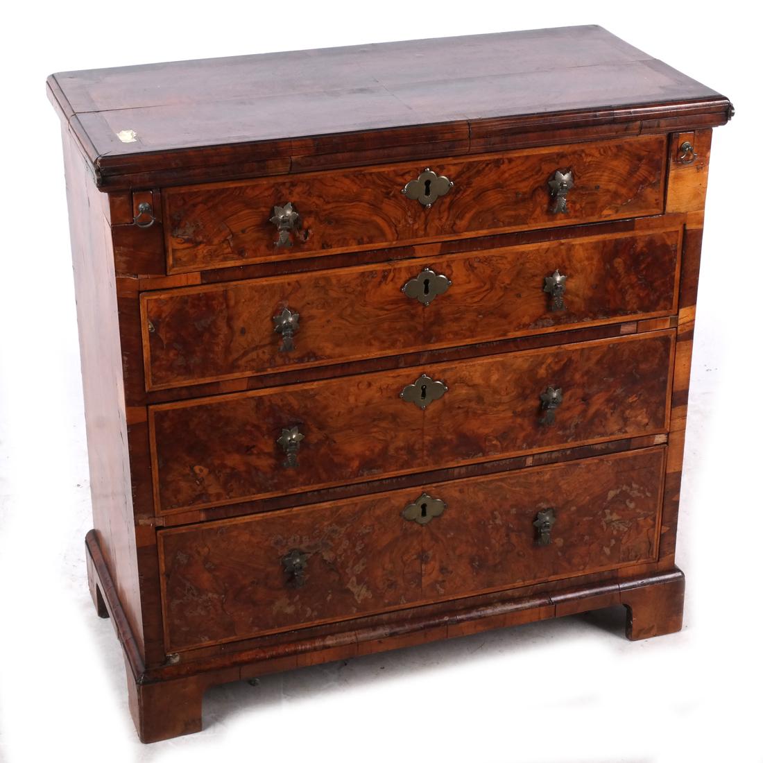 Antique Geo II Walnut Bachelor's Chest (1 of 9)