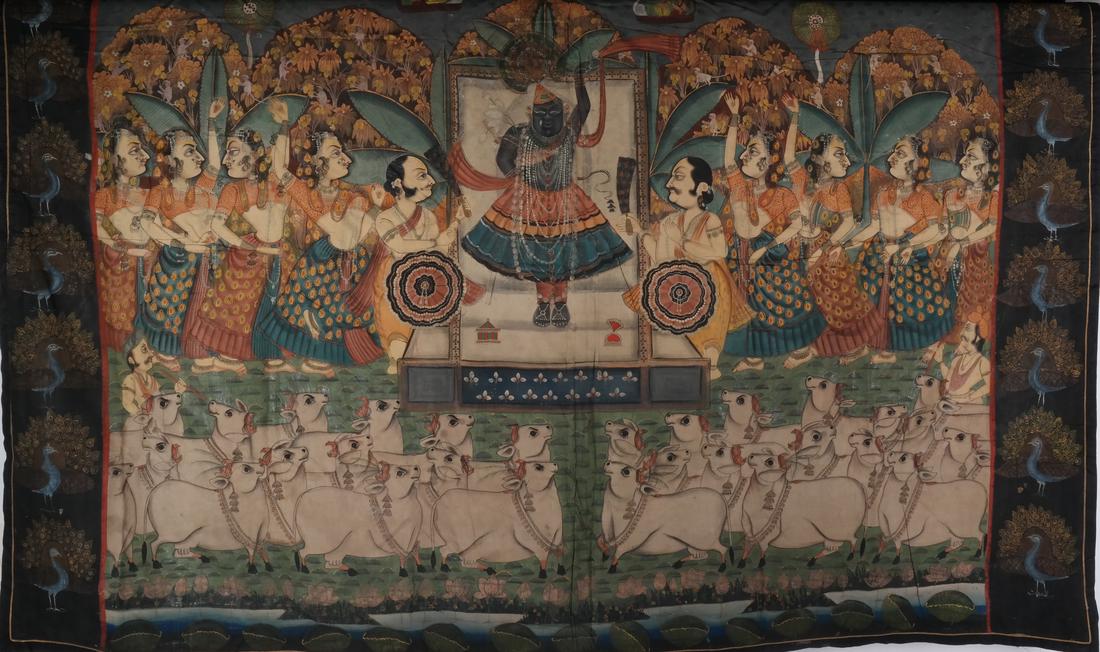 Indian Painted Cotton Decorated Panel (1 of 7)