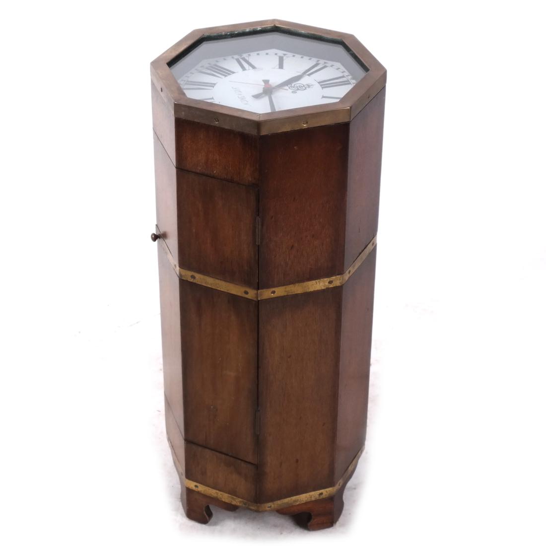 English Clock-Inset Telephone Table (1 of 4)