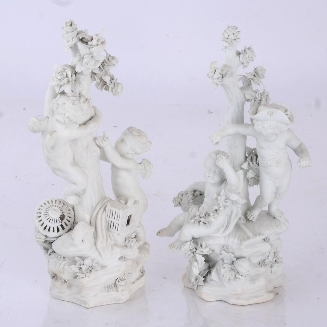 Two Bisque Cherub Groups - As-Is (1 of 7)