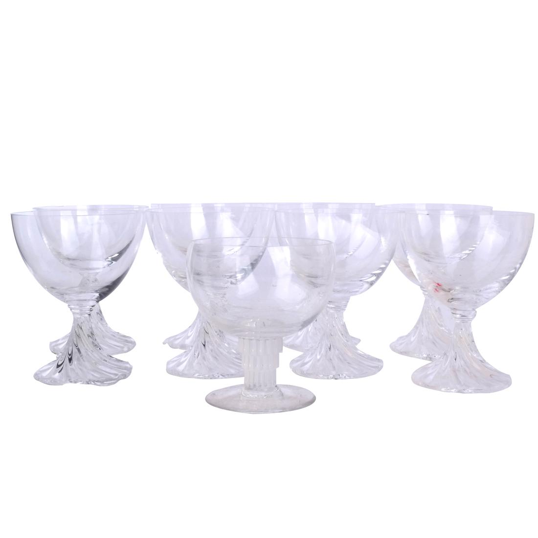 Lalique, France - Nine Crystal Stems (1 of 2)