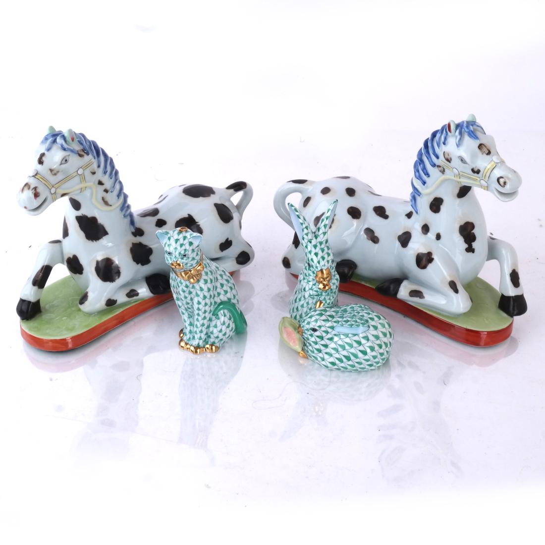 Four Porcelain Animals (2 Herend) (1 of 4)