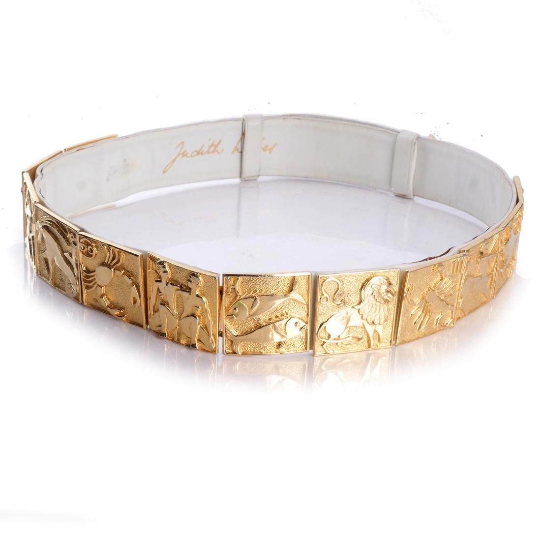 Judith Leiber Zodiac Belt, 1980s, White (1 of 7)