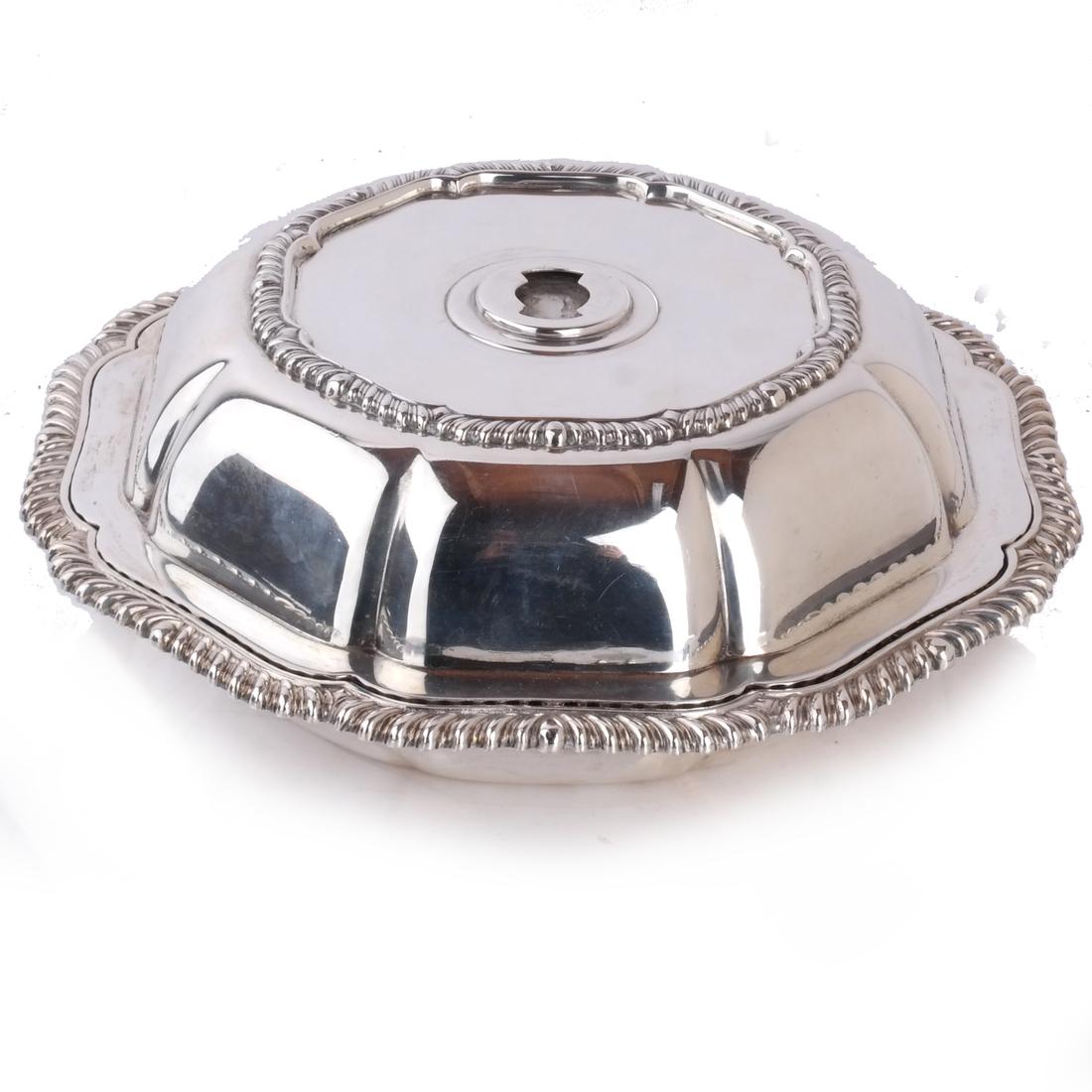 Sterling Silver Casserole - Carrington: English sterling silver casserole, Carrington & Co. [10 (dia) inches]. 42 ozt.