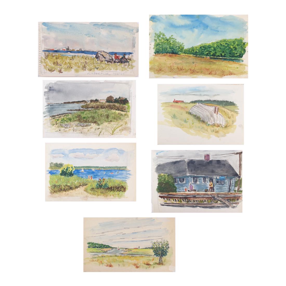 Group of 18 Watercolors, Paintings (1 of 8)