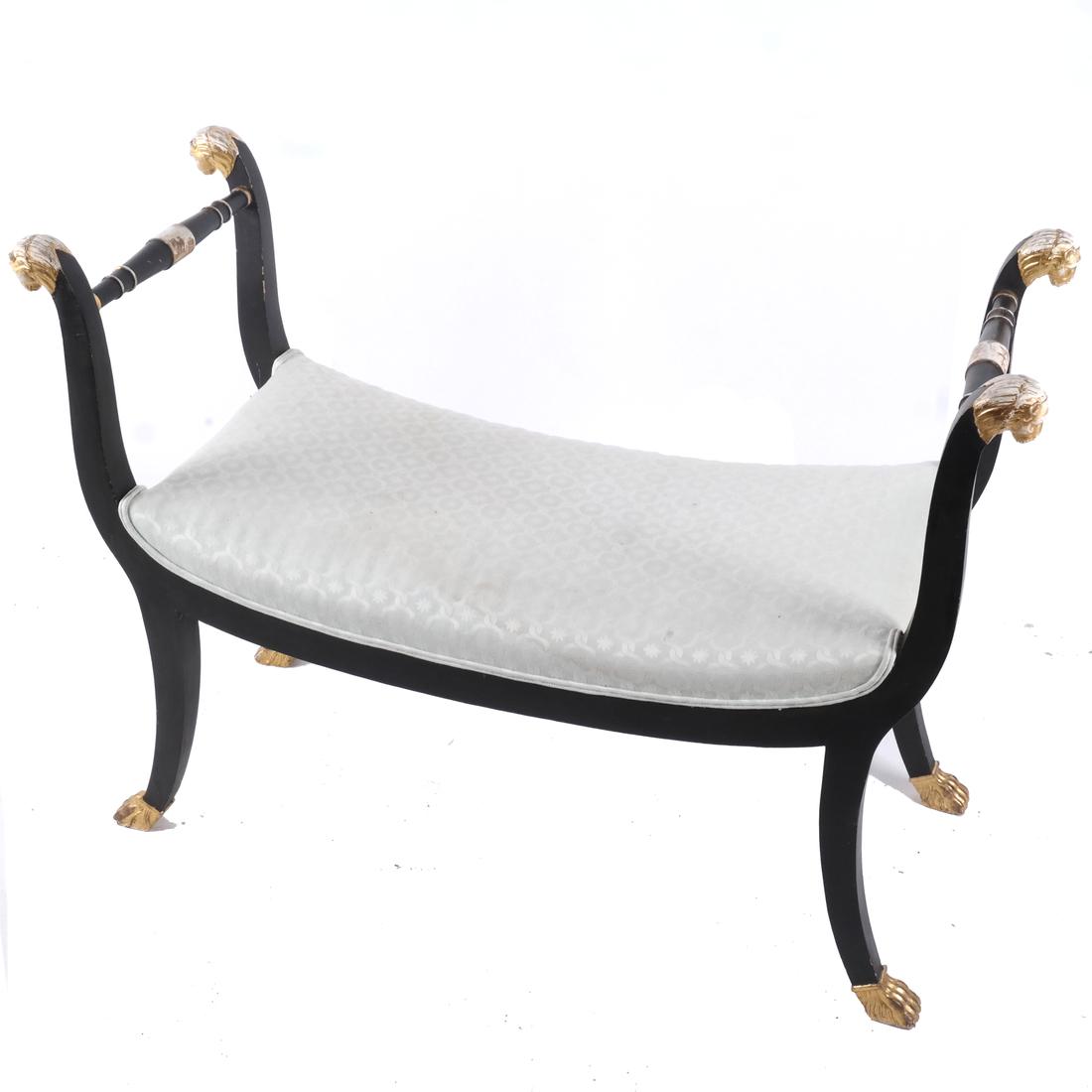 Regency-Style Lion Motif Window Seat (1 of 4)