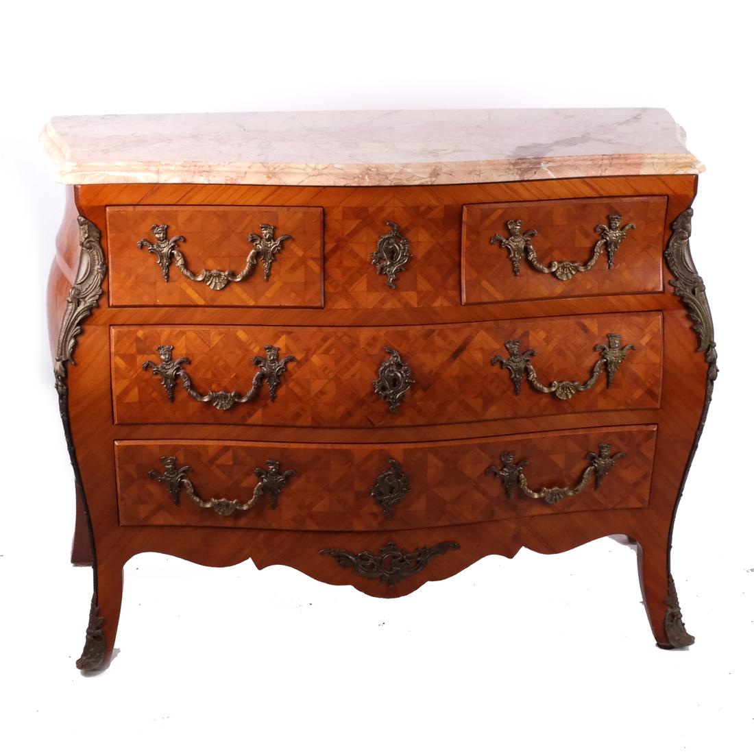 Continental Parquetry Inlaid Commode (1 of 8)