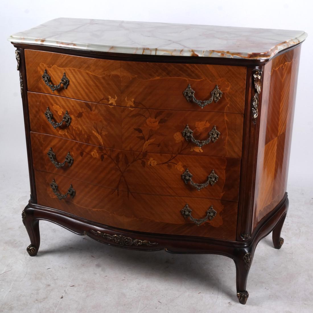 Italian Inlaid Onyx Top Commode (1 of 5)