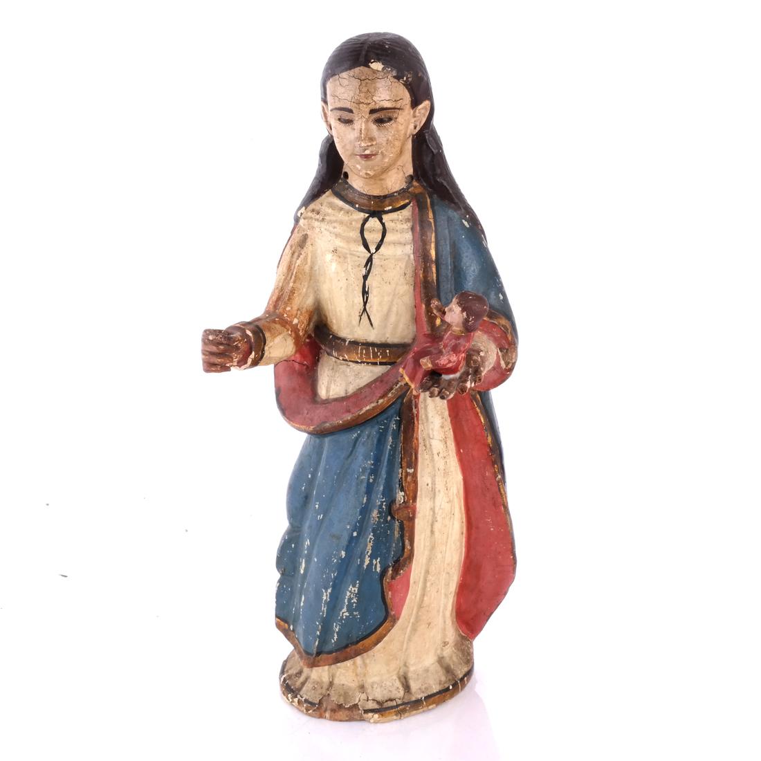 Antique Polychrome Santos Sculpture (1 of 8)