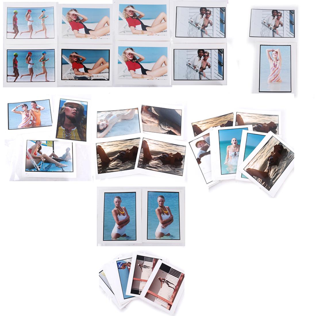 Jonathan Leder: Color Photographs: Color photographs with subjects women on a beach. [Each: 8 x 10 inches]. In good condition.