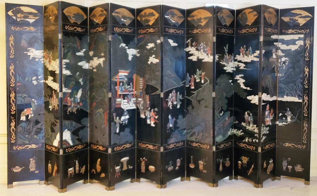 Antique Japanese Twelve-Fold Screen (1 of 4)