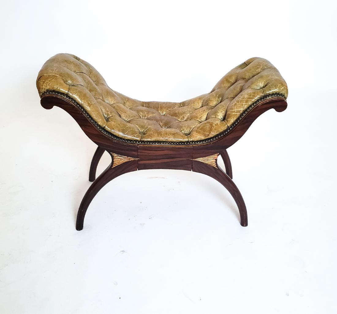 Regency Leather Window Bench (1 of 9)