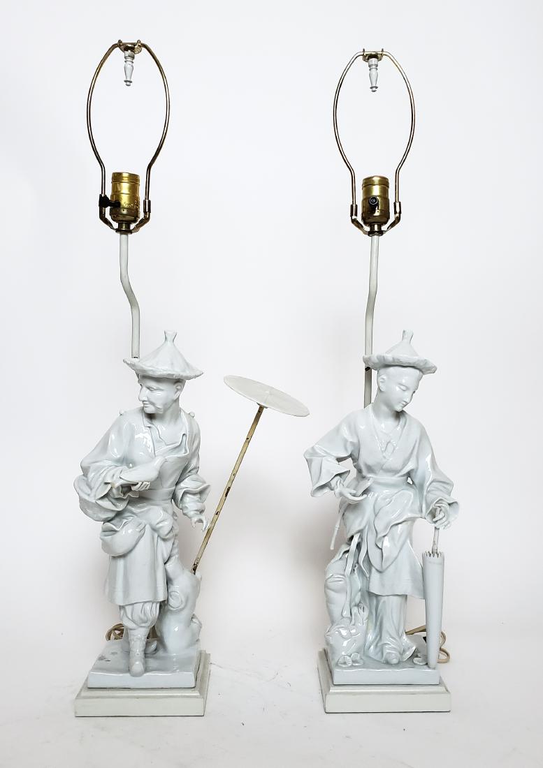 Pair of Chinese-Style Porcelain Figures (1 of 9)