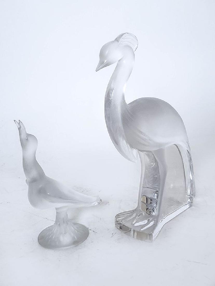 2 Glass Lalique-Style Bird Sculptures (1 of 7)