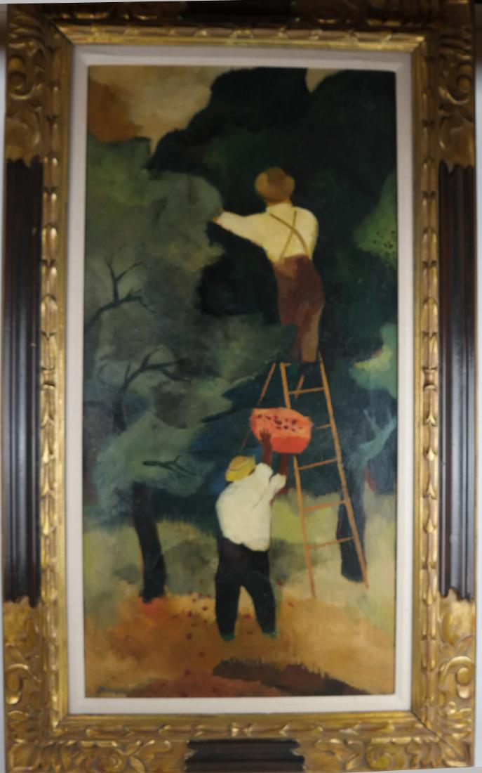 William GROPPER: Gathering Plums - O/C (1 of 5)