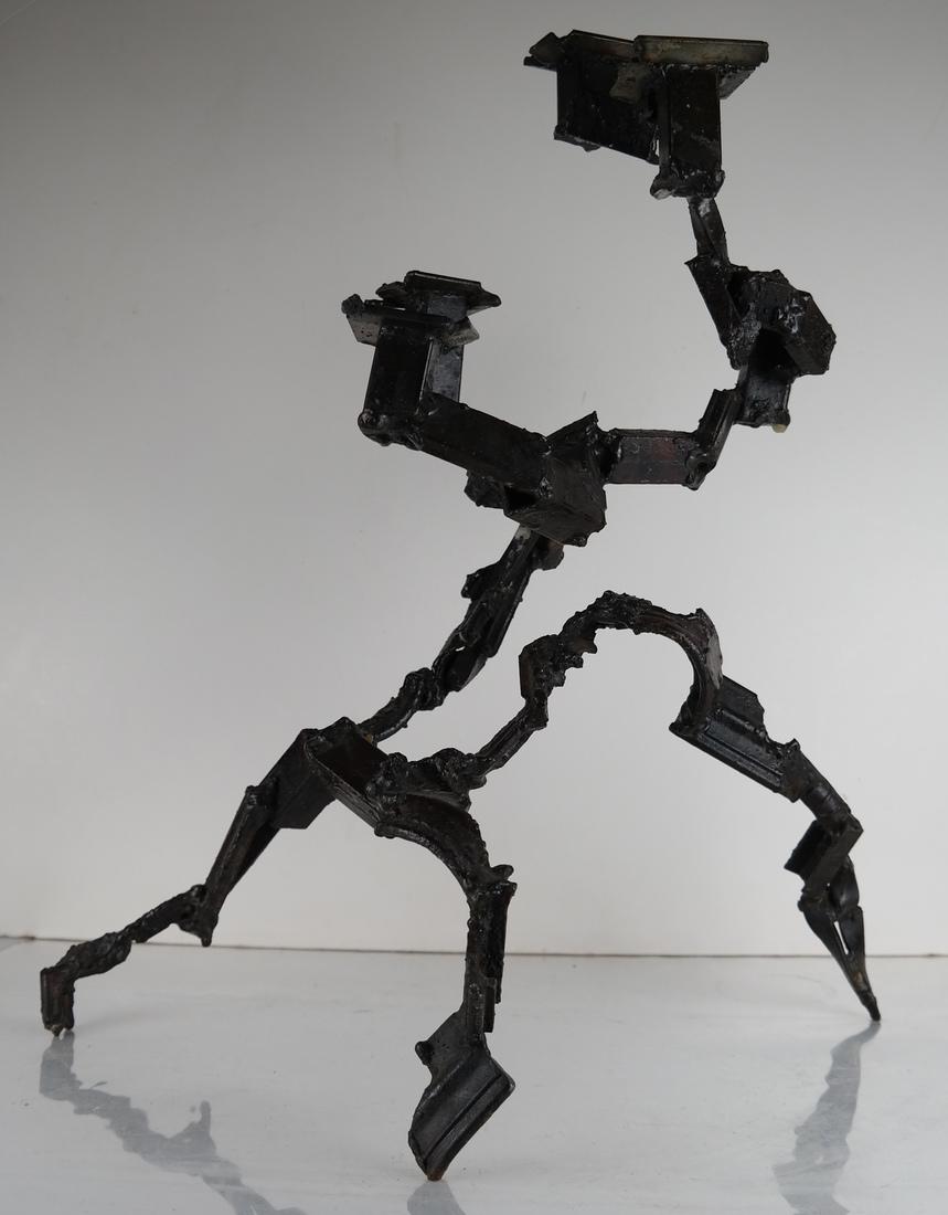 Brutalist Iron Candelabra (1 of 7)