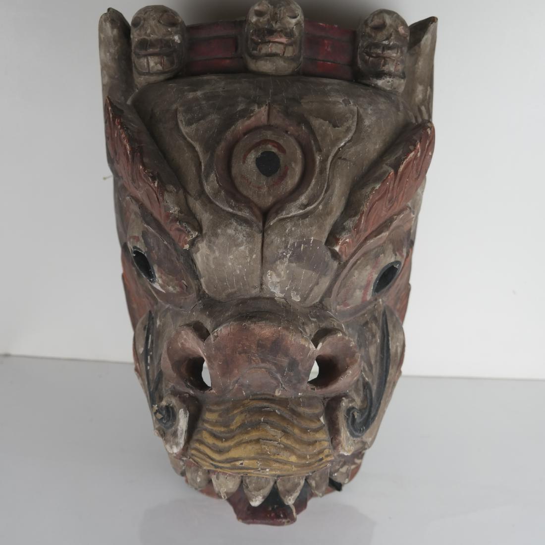 Nepalese Polychrome Wood Mask (1 of 5)