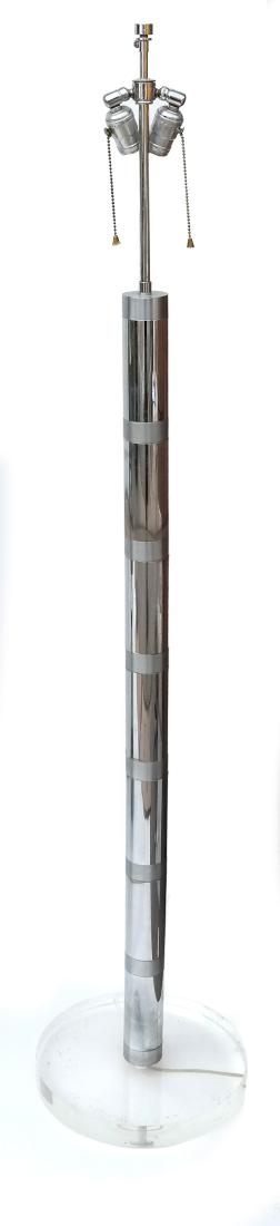 Modern Chrome & Lucite Floor Lamp (1 of 4)