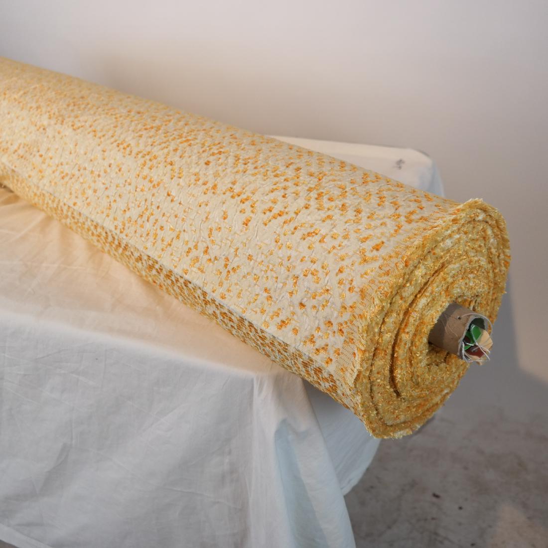 Bolt of Fret Fabric's Orange & Beige "Confetti" (1 of 2)