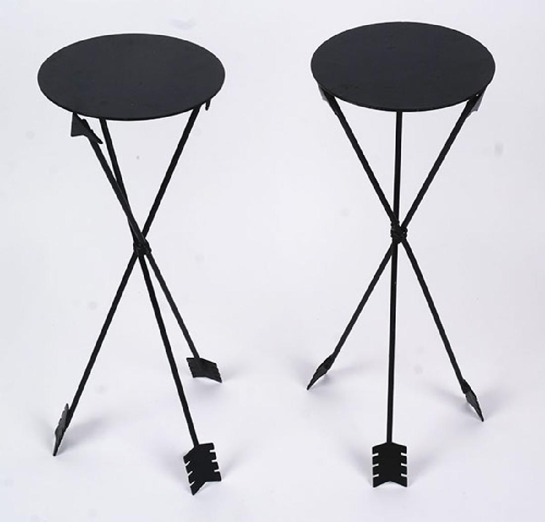 Pair of Arrow-Form Metal Stands (1 of 3)