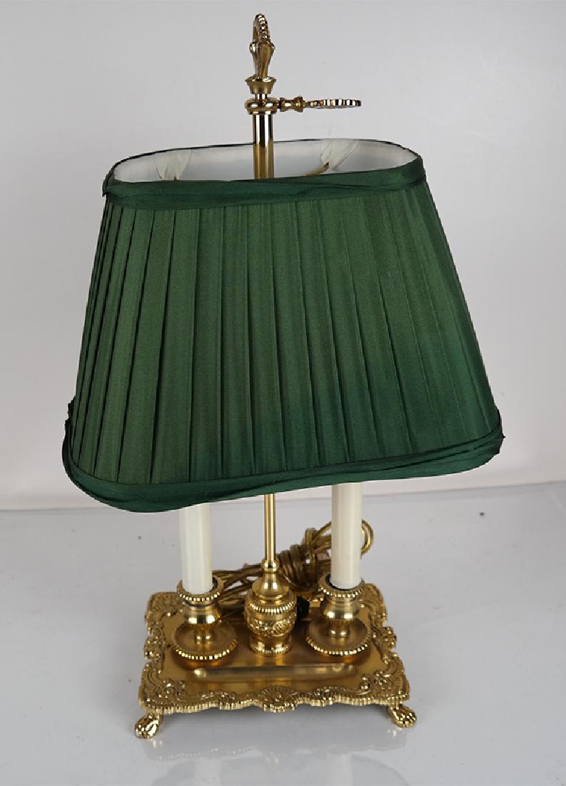 Mario Buatta for F. Cooper: Lamp: A French-style bronze dore bouillotte lamp, by Mario Buatta for Frederick Cooper. [19 x 8 x 6 inches]. In good condition.