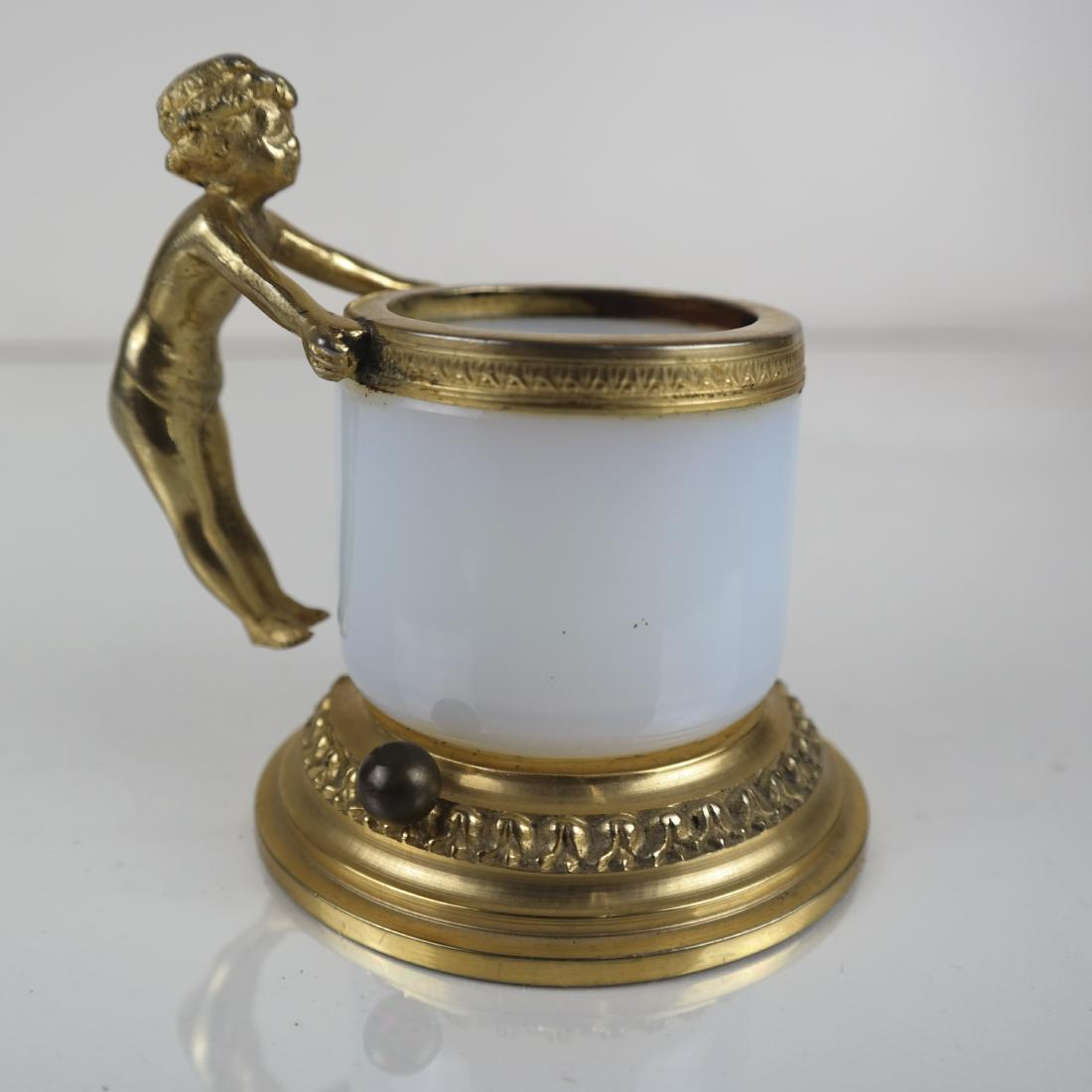 Opaline Glass & Gilt Bronze Votive (1 of 9)
