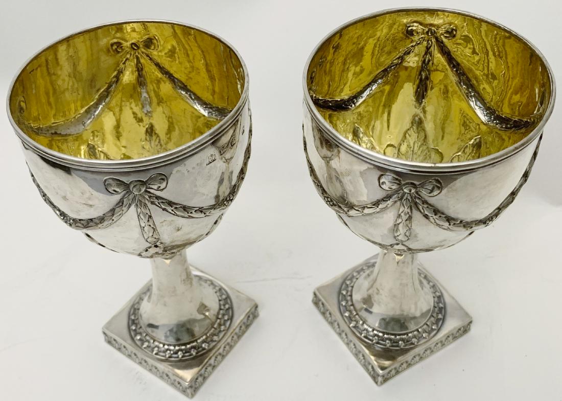 Pair 19th C. Repousse Chalice Cups, R.M. & Co. (1 of 9)