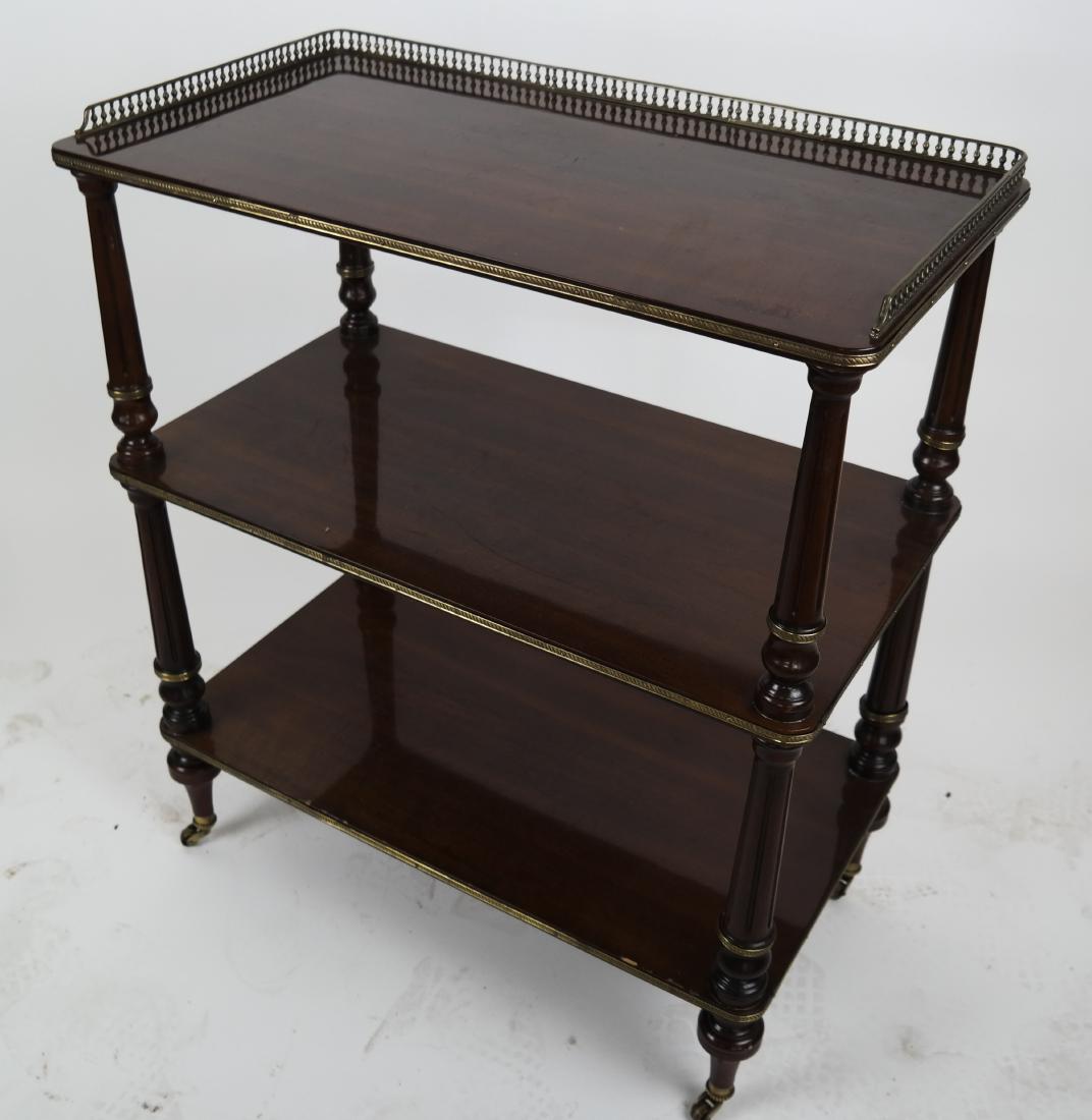 Regency-Style 3-Tier Mahogany Stand (1 of 7)