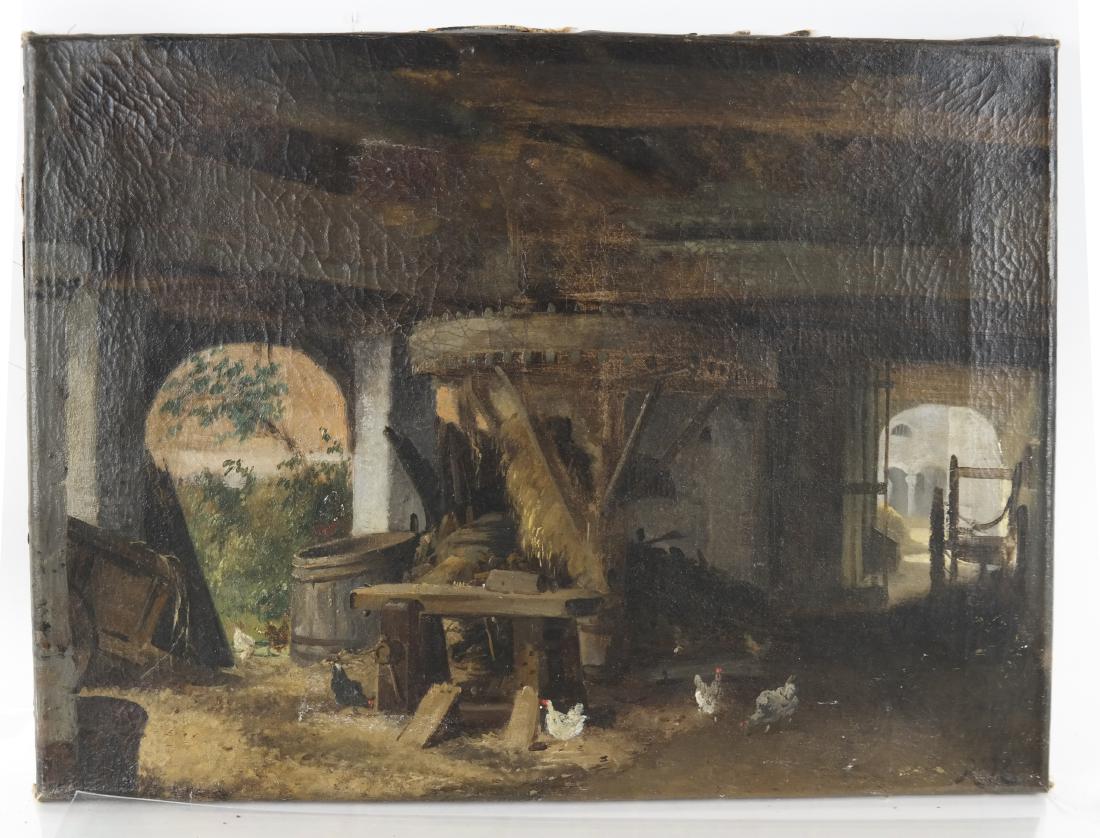 Continental School Farm Scene - O/C (1 of 5)