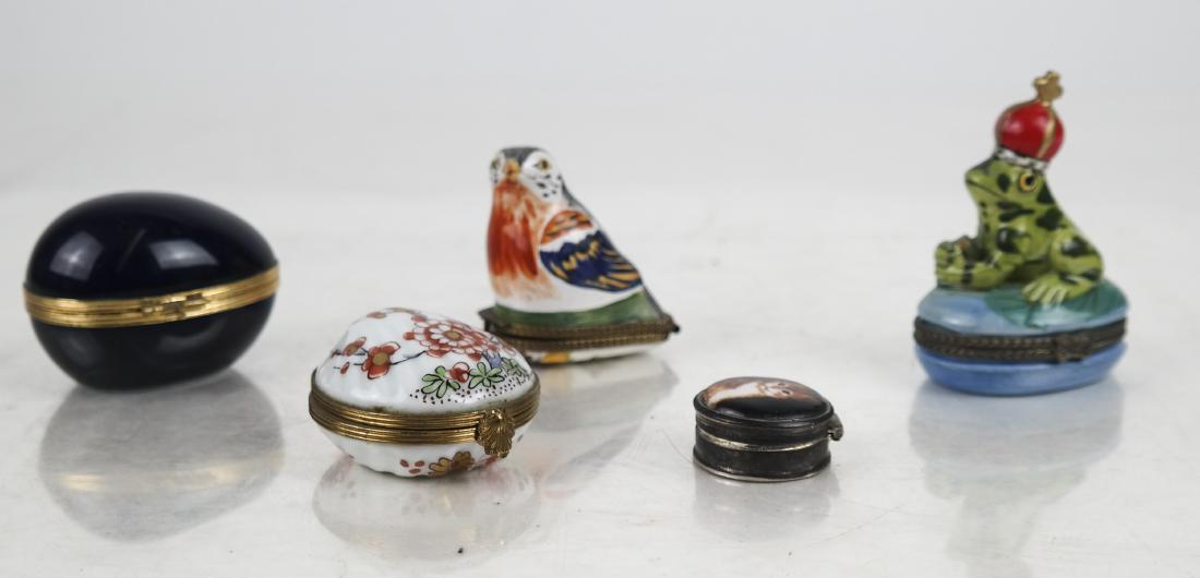 Group of 5 Hinged Pill/Trinket Boxes (1 of 8)