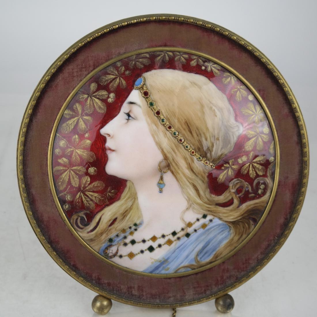 Enamel on Copper Portrait Plaque (1 of 5)