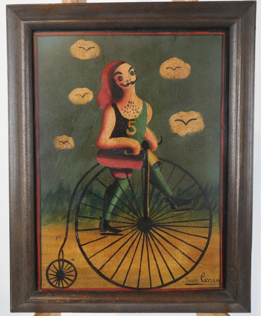 Jean CARRAU: Man on Bicycle - O/B (1 of 5)