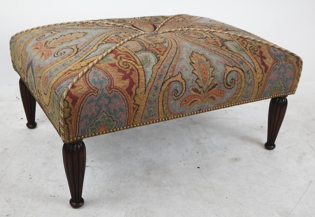 Tapestry-Style Upholstered Ottoman Hassock (1 of 6)