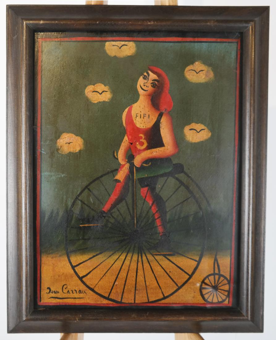Jean CARRAU: Fifi on Bicycle - O/B (1 of 4)