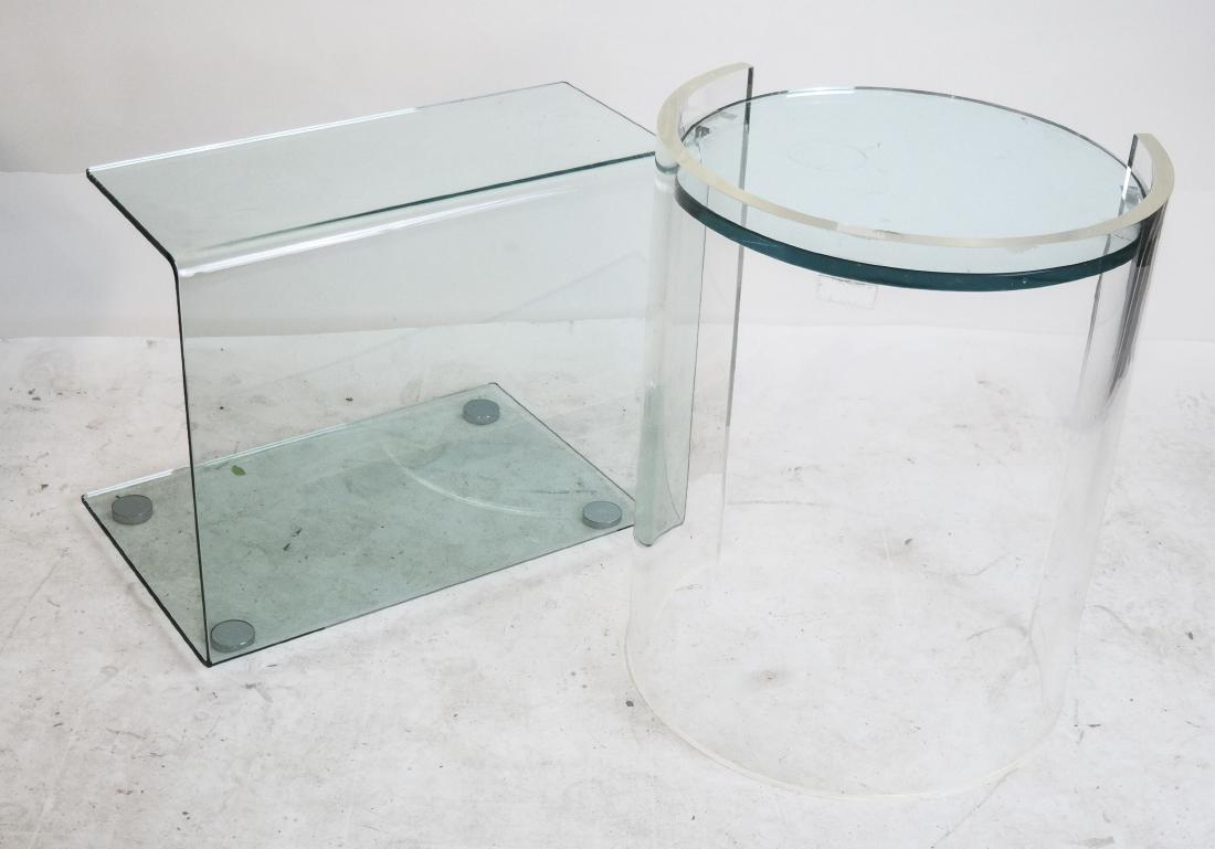2 Modern End Tables - Glass & Acrylic (1 of 7)
