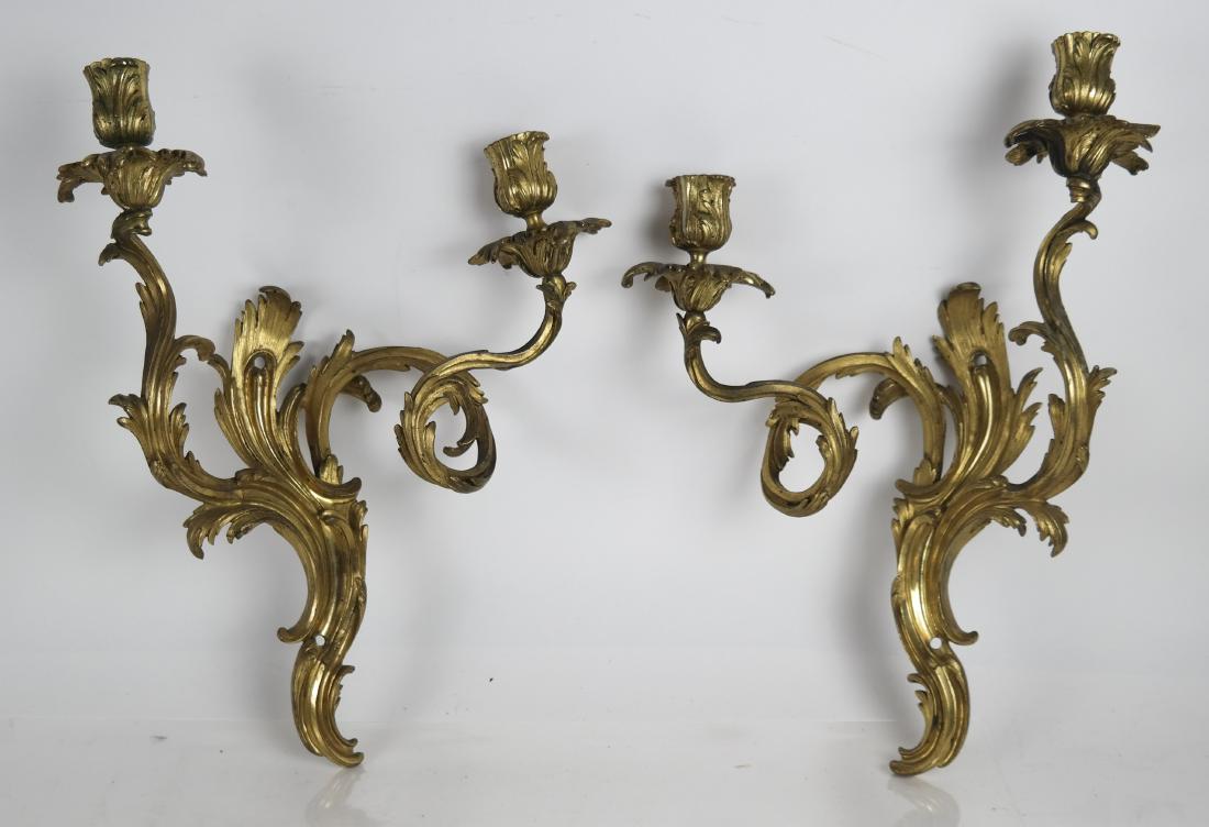 Pr. Louis XVI-Style Gilt Bronze Sconces (1 of 8)
