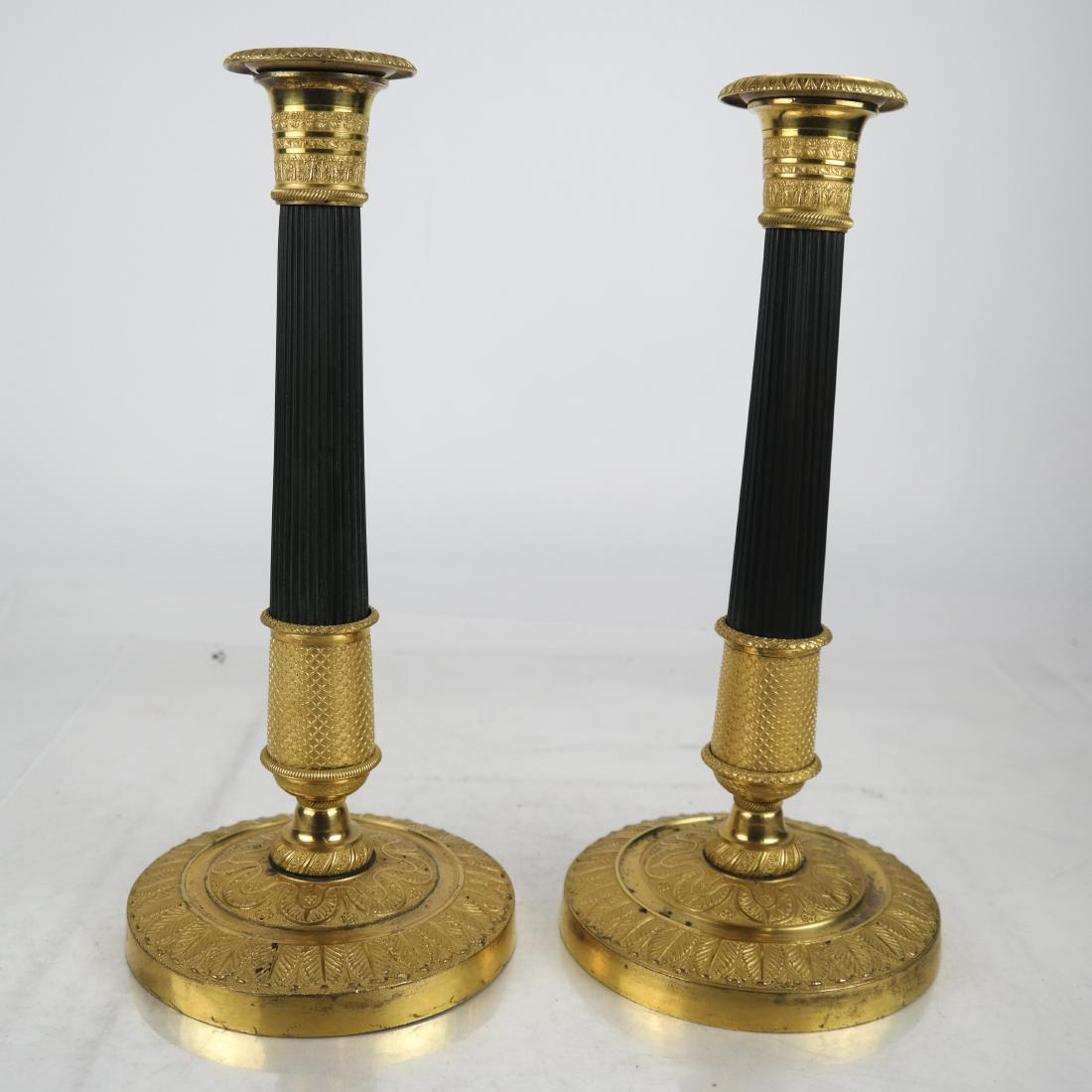 Pair of French Gilt Bronze Candlesticks (1 of 4)