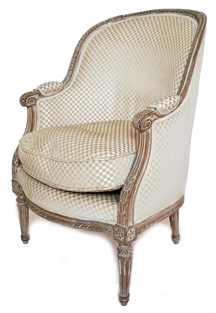 Antique French Painted Bergere (1 of 7)