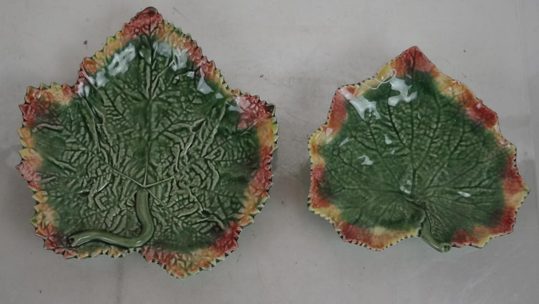 Set of Portuguese Majolica Leaf Dishes (1 of 6)