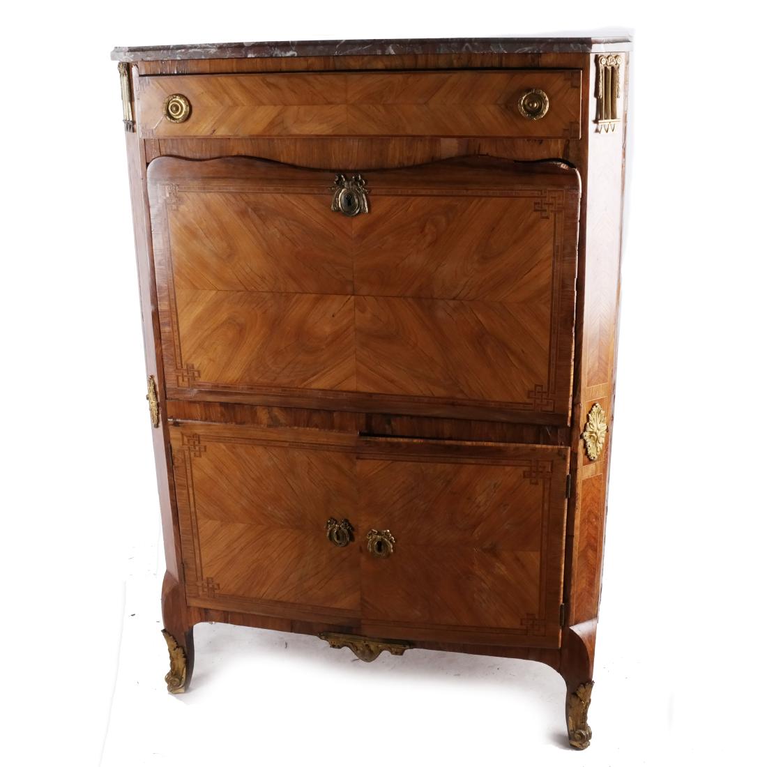 Antique French Kingwood Abattant Desk (1 of 7)