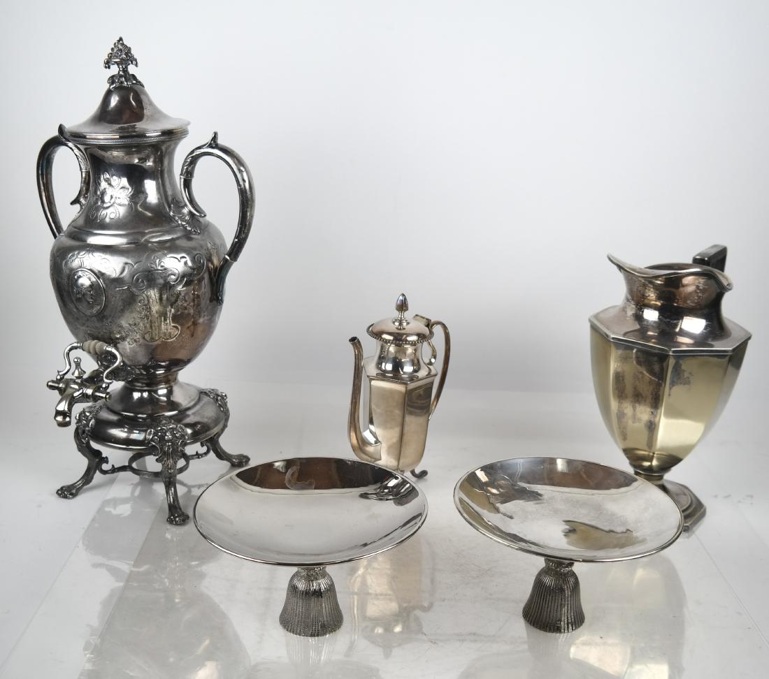Silver Plate Coffee, Tazzas and A Pitcher (1 of 14)