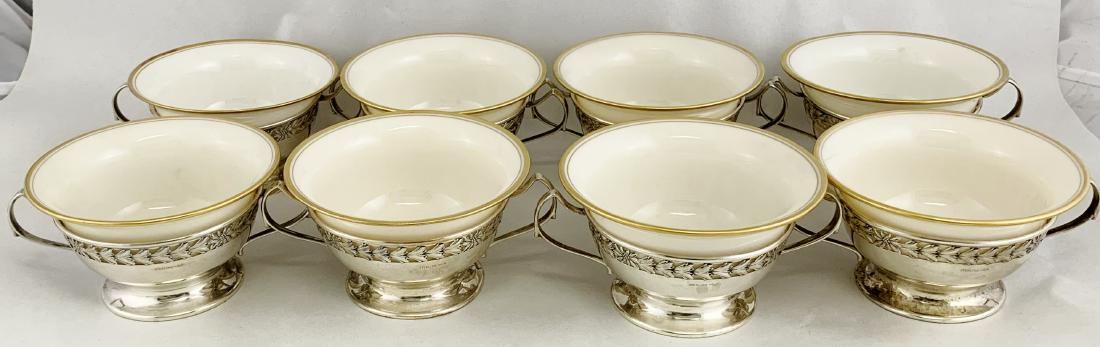 Set of 8 Whiting Sterling Silver & Lenox Cups (1 of 7)