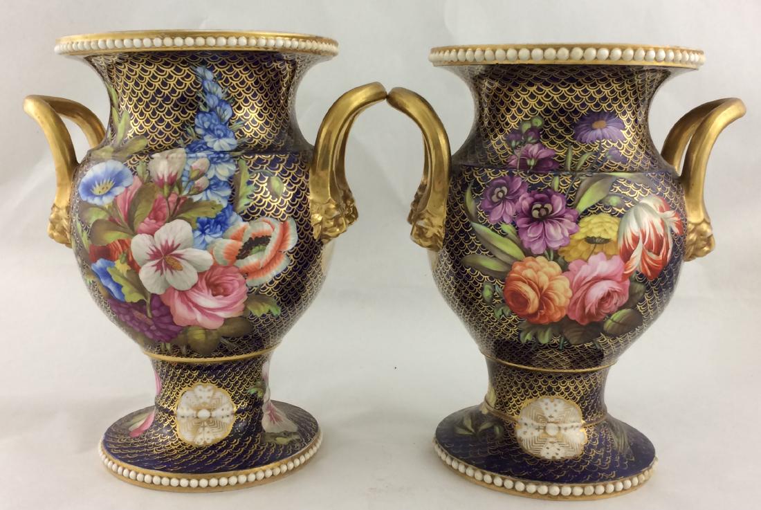 Pair Spode Porcelain Floral Vases (1 of 12)